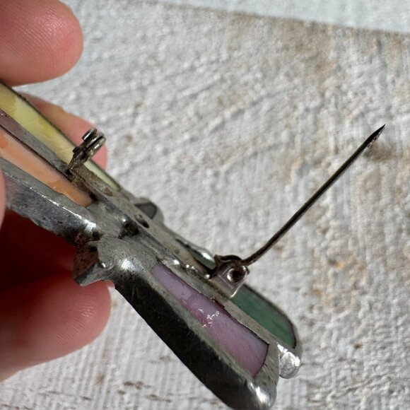 Small Stained Glass Butterfly Brooch - Picture 10 of 10